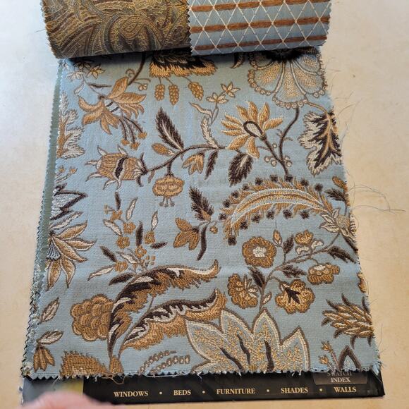 Fabric Sample Book Kasmir Fabric Prints Woven Solid by Color Quilting Blue Brown - Picture 9 of 16